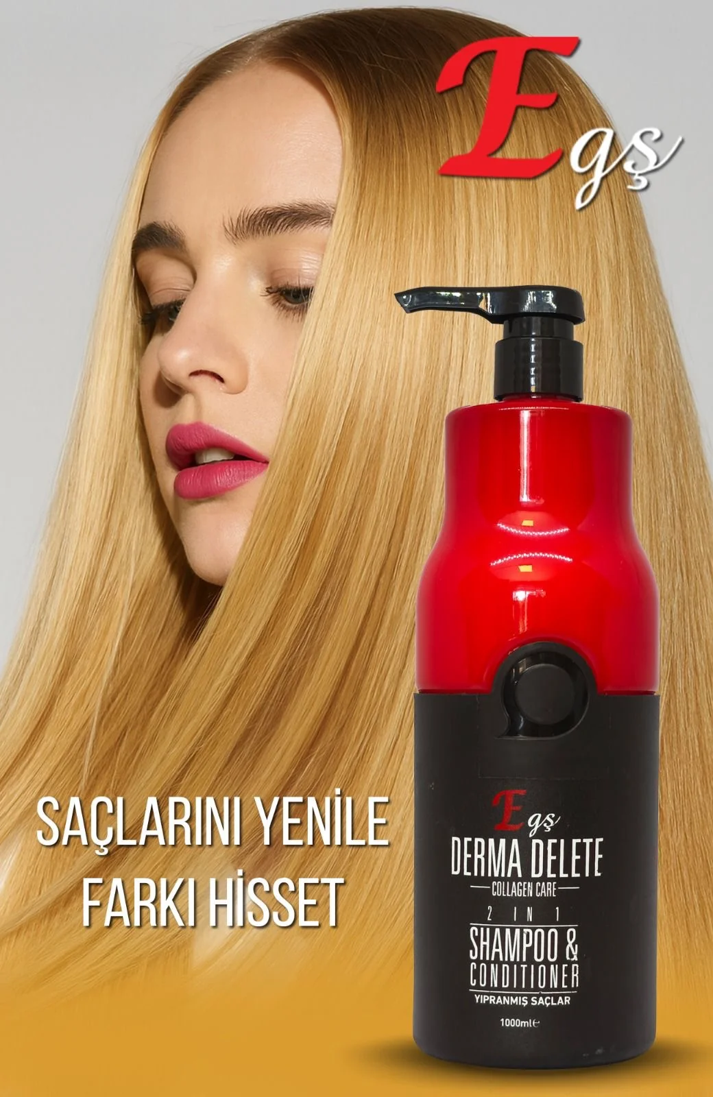 DERMADELETE KOLAJEN ŞAMPUAN YIPRANMIŞ ve BOYALI SAÇLARA