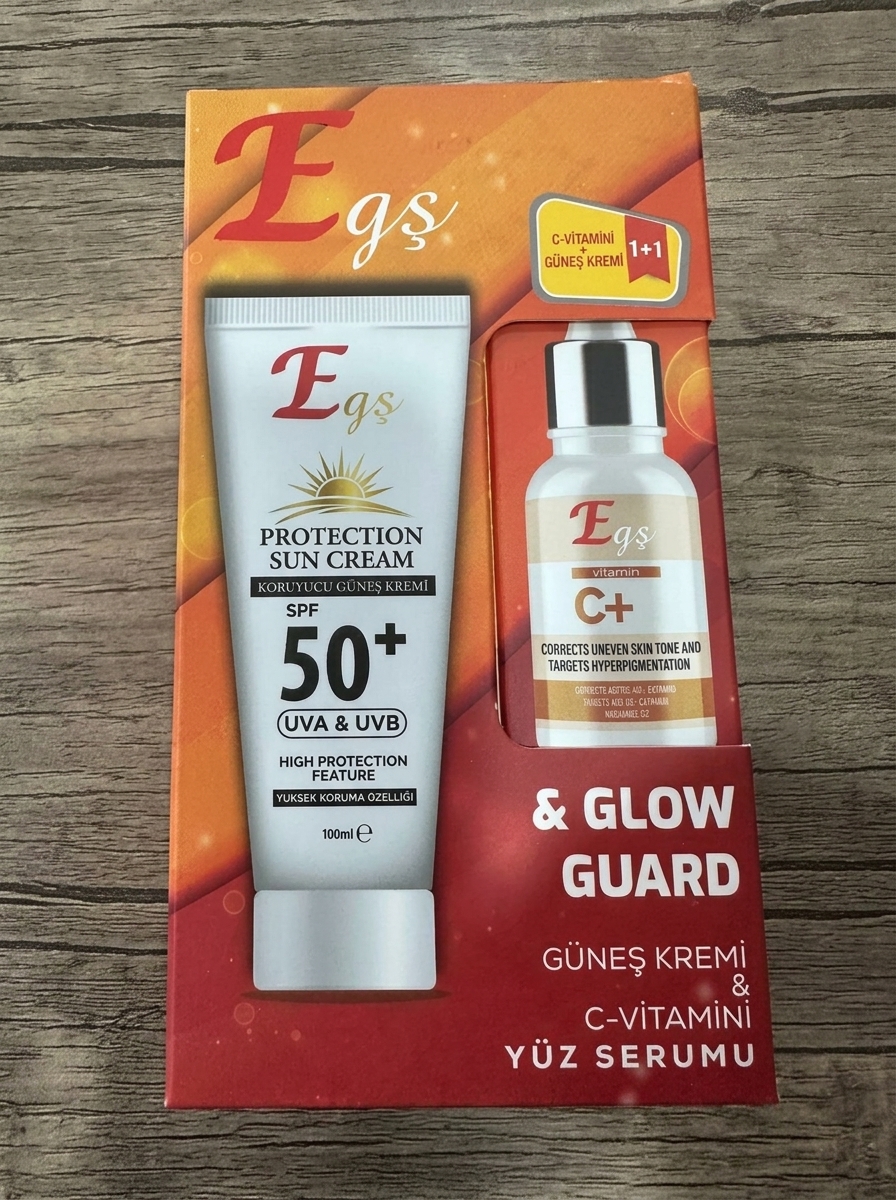 DERMADELETE F 120 GÜNEŞ KREMİ + EGŞ C VİTAMİNLİ SERUM