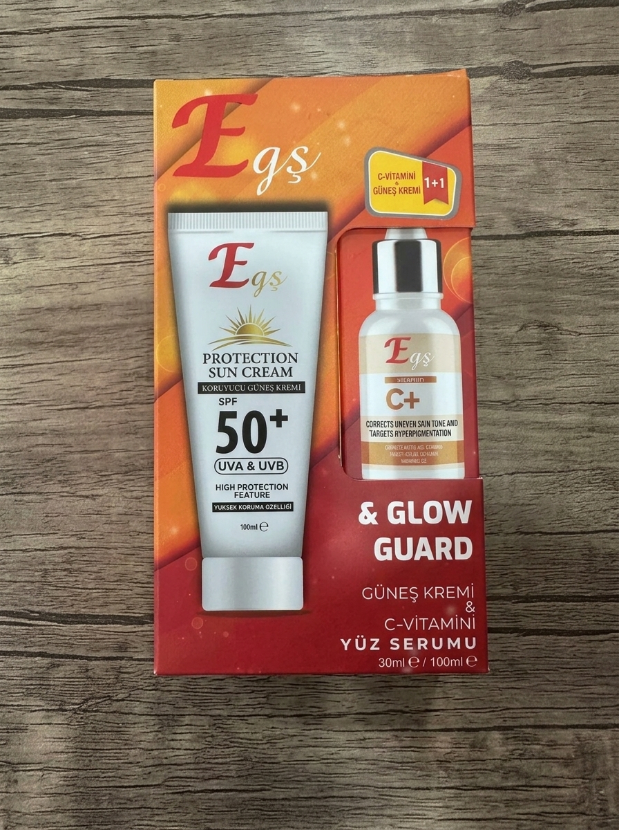 DERMADELETE F 120 GÜNEŞ KREMİ + EGŞ C VİTAMİNLİ SERUM